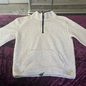 White fleece sweater